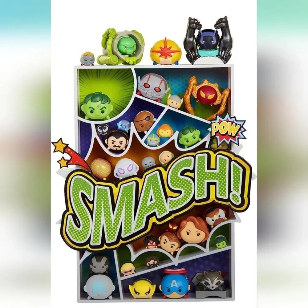 Marvel Tsum Tsum Comic Box Display and 13 Toy‎ Figures new!!